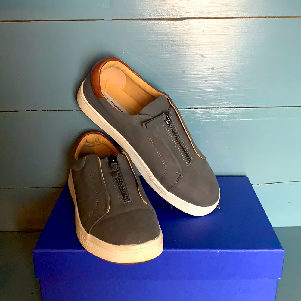 Steve Madden green slip on kids shoes